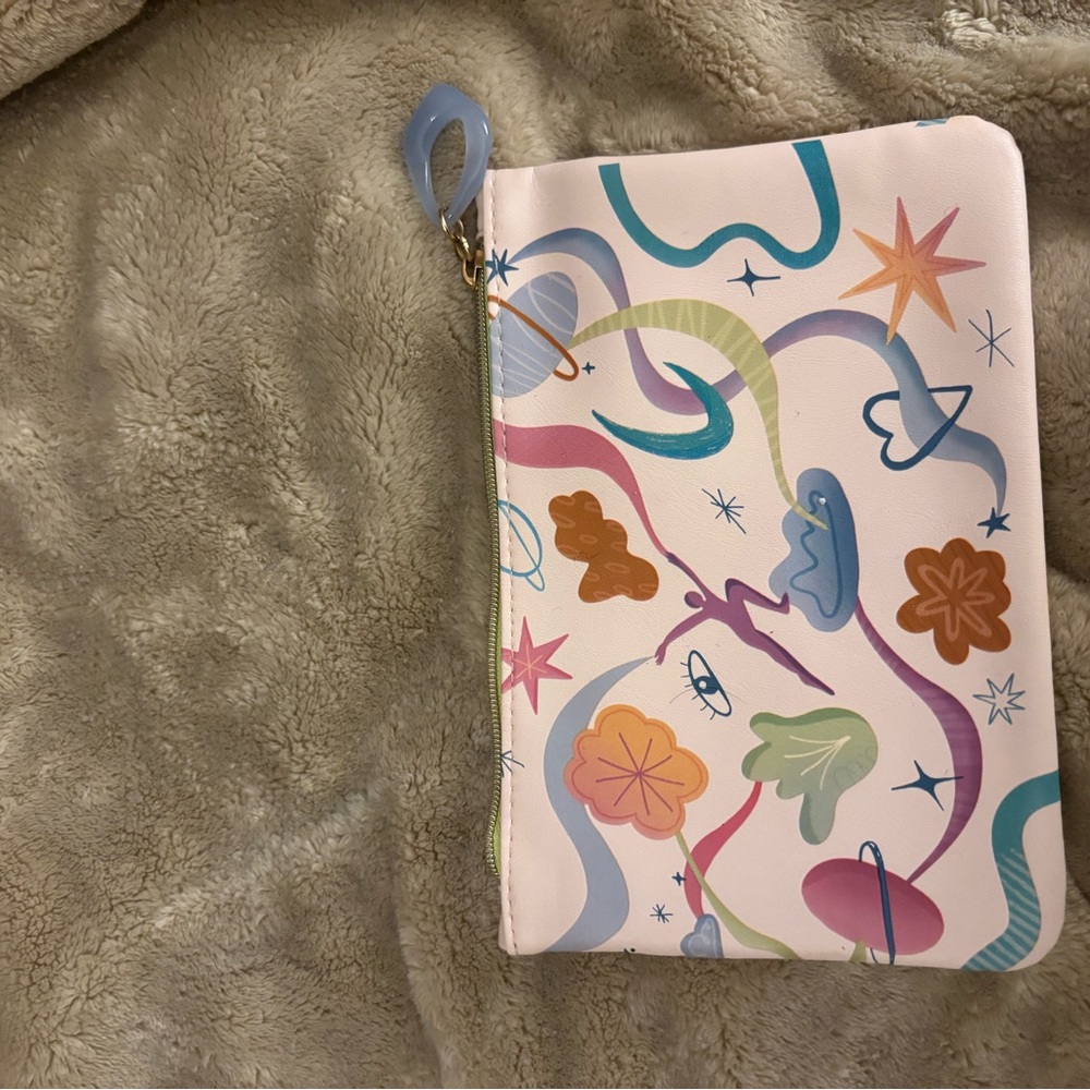 ipsy Multicolor Abstract Cosmetic Bag